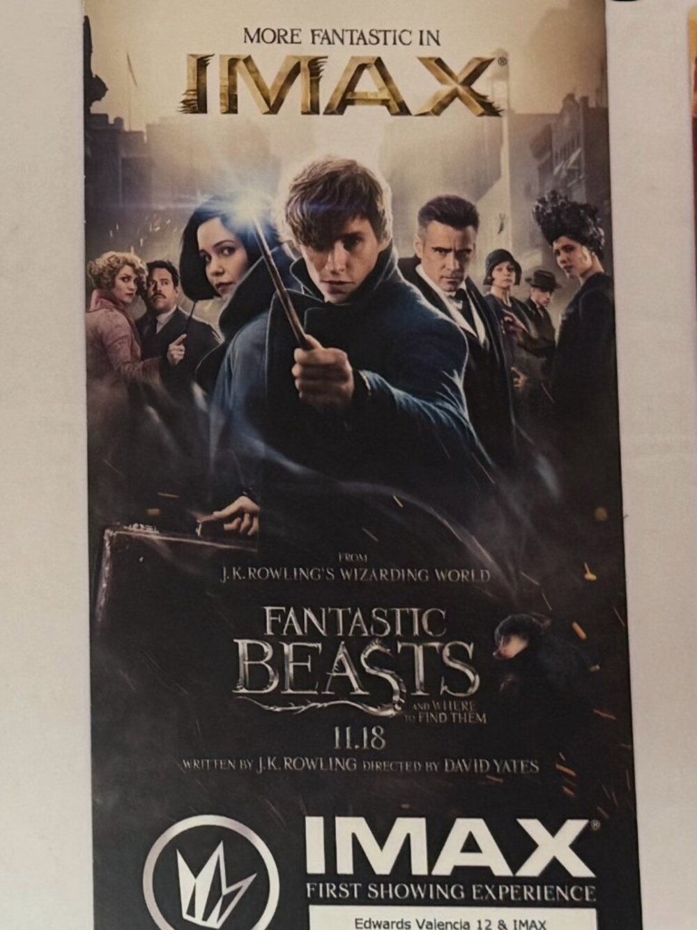 Fantastic Beasts IMAX First Showing Poster